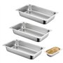 Lot De 3 Bac Inox Alimentaire