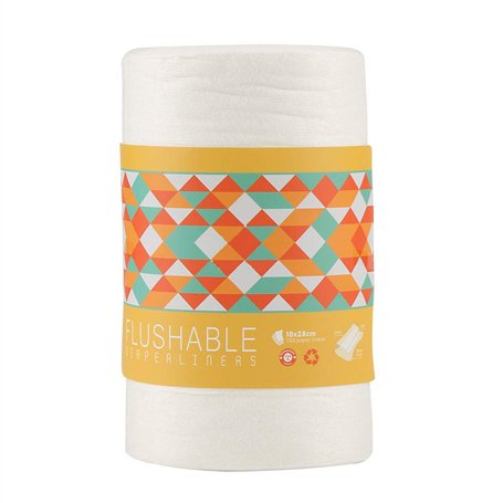 Doublures de Couches 100 Feuilles Non Parfumées en Bambou Naturel s Bio-dégradables Inserts Couches lavables dans les toilettes