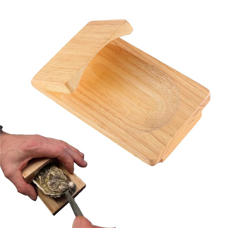 Porte-Huîtres En Bois - Ouvre-Huîtres Ergonomique Et Sécurisé Pour Crustacés