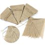 Lot de 4 guirlandes de fanions en toile de jute - Guirlande de fanions - Pour l'extérieur - Résistante aux intempéries - 52 pièc
