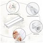 Porte Photo Pince Protection Carte Porte Cartes Visite,4 pcs Porte Cartes en Acrylique Transparent avec Base Porte Cartes de Pré
