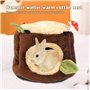 Peluche Lapin Lit Couchages Hiver Cabane pour Lapin