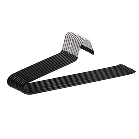TERRARIDE Antidérapants, durables Cintres Pantalons, Lot de 12, Accessoires de Rangement, Enfilage Facile, Chromé, Gain de Place TERRARIDE Antidérapants