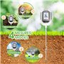 YAMRON testeur humidité Plante，4 en 1 numérique testeur ph Sol，Humidité/PH/Température/Ensoleillement，Écran LCD rétroéclairé，con