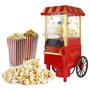 Machine à pop-corn rétro - 1200 W - Pour la maison - Avec air chaud - Sans graisse - Sans huile - Opération à un bouton - Popcor