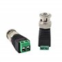 PNGKNYOCN BNC connecteur mâle BNC vers 2 bornes à vis adaptateur sans soudure pour transmettre le câble coaxial CAT5 à la caméra
