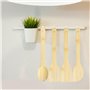 MeoZynxadril 6 Pièces Ustensiles de Cuisine en Bambou - Spatule, Cuillère en Bois - Ensemble pour la Cuisine