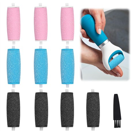 10 Pièces Rouleaux de Remplacement Rape Pieds pour Velvet Smooth