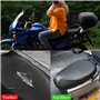 AMANDELIZABE Housse de siège de moto, housse de siège universelle pour scooter, housse de protection contre la pluie avec bande 