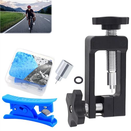 PRITOK Tuyau hydraulique de vélo - Outil d'insertion d'aiguille - Frein hydraulique - Outil d'insertion de vélo avec coupe-tuyau