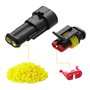 eROOSY 622 Pièces Imperméable à l'eau Connecteurs, Connecteurs Étanches pour Voiture à 1/2/3/4/5/6 Broches mâle/femelle avec fus