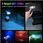 Weinsamkeit Lumières Intérieures de Voiture Sans Fil, 4 Pièces RGB Éclairage Intérieur de Voiture 7 Color LED Ambiance Voiture C