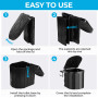 TEBOKHAD Toilette Portable Camping, Toilette Camping Pour Hommes Et Femmes, Avec Couverture & 2 Rouleaux De Sacs Poubelles, Toil