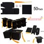 30 Pièces Boîtes de Bonbons de Graduation, Graduation Hat Shaped Gift Box, Casquette de Bonbons Graduation, Boîte de Bonbons de 