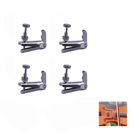 Wxinsheng Pack de 4 Accordeurs de Violon en Acier Inoxydable