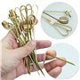 300 Pièces Bâtonnets à Cocktail Brochettes Nouées en Bambou de Style Japonais Pics de Nourriture Cure-Dents avec Extrémités Tors