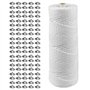 Mèches de bougie pour bougies - 1 rouleau de 100 m - Mèches tressées avec 100 supports pour bougies - Mèche plate en coton pour