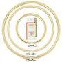 Lot de 3 cercles de broderie ronds en bambou - 3 tailles - Pour travaux manuels