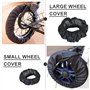 Lot de 4 housses de roue pour bébé - Housses de roue pour fauteuil roulant - Imperméables et anti-taches - Accessoires anti-pous