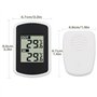 Ulable LCD Digital Thermomètre sans fil pour intérieur ou extérieur， mini capteur de température ambiante, petit précise testeur