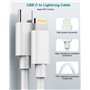 Câble USB C vers Lightning 1M/Lot de 2[Certifié Apple MFi], Câble iPhone USB C Cable Lightning USBC Charge Rapide Cable Chargeur