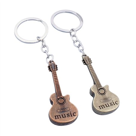 Drôles Guitare Porte-clés