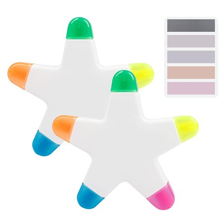 DHSBGWSX 2 Surligneurs Étoiles À Cinq Branches