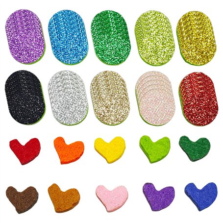 Lot de 60 feuilles de feutre colorées pour diffuseur d'huiles essentielles