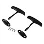 2pcs / Set poignées de Kayak avec vis durables en Nylon Noir canoë Bateau Tirer poignée de Transport avec Cordon Avant arrière A