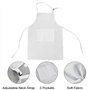 KZNKZN Ensemble tablier et toque de chef pour enfants de 7 à 13 ans, tablier de chef réglable avec 2 poches pour la cuisine, la