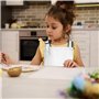 KZNKZN Ensemble tablier et toque de chef pour enfants de 7 à 13 ans, tablier de chef réglable avec 2 poches pour la cuisine, la