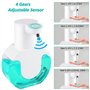 Distributeur de Savon Automatique, Mezzar 420ml Distributeur Savon Mural Automatique USB Rechargeable IPX5 Étanche pour Cuisine,