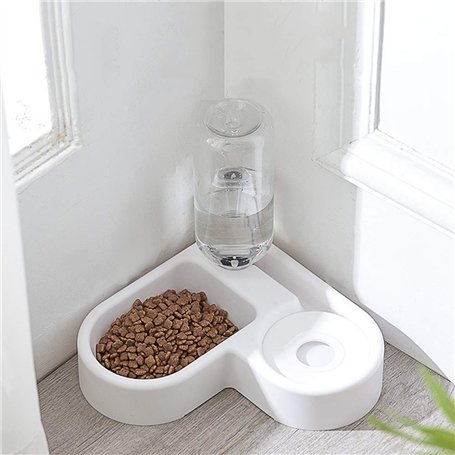 AYADA 2 in 1 Distributeur de Nourriture Eau Fontaine Automatique pour Animaux