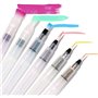 Bessy shop Stylo Pinceau Aquarelle,6 pièces Pinceau à Réserve d'eau Pinceau Aquarelle Pinceau Rechargeable avec réservoir d'eau 