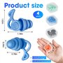 ZEEOYAN Bouchon Oreille Piscine Adultes, 4 Paires bouchon d'oreille piscine de natation en Silicone Réutilisables et Imperméable