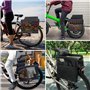 Bromlbe Sacoches de vélo pour porte-bagages - Double - Noir - Panier arrière - 48 l - Grand sac de porte-bagages pour vélo élect