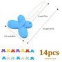 Lot de 14 enfile-aiguilles en fil d'acier en forme de papillon pour aiguilles à coudre faciles à insérer - Utilisés pour les mac