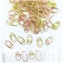 SamHeng 100 Pièces Mini Diamant Trombones, Petit Métal Trombones de Bureau Marque-page Clips Mémo Pinces à Papier pour École Org