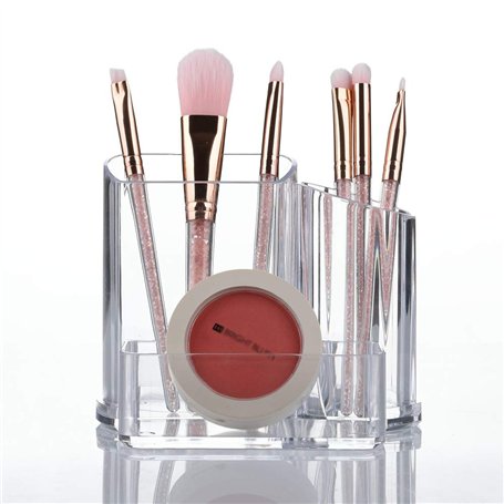 Organiseur de maquillage 3 sections en acrylique pour maquillage