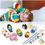 Shrubz Kit de Peinture sur Pierres Bricolage Enfant kits de loisirs créatifs Kits de Peinture Rupestre, Kits de Bricolage avec 2