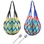 Lot de 2 sacs en filet pour ballon de basket-ball portable - Sac en maille - Sac de rangement pour ballon de football - Filet de