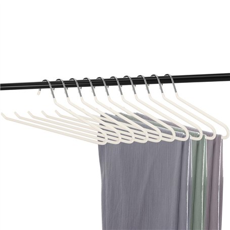 Luziyun Cintre Pantalon 10 PièCes Ceintre pour Pantalons MéTal Porte Pantalon avec RevêTement AntidéRapant Cintres Porte-Pantalo