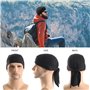 Lot de 2 Bandanas Noirs - Pour Homme et Femme - Bonnet de Motard - Absorbant la Transpiration - Costume de Guy Sauvage - Convien