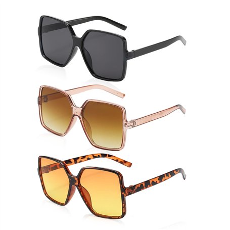 Lot de 3 paires de lunettes de soleil avec grand cadre