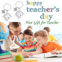 DECARETA 2 PCS Porte-Clés Professeur, Porte-Clés pour Enseignant avec 2 PCS Boîtes de Cadeaux Porte-Clés de Cadeau d'Appréciatio