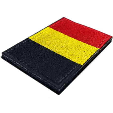 Patch de Drapeau Belgique avec Velkro - Patchs Brodés pour Vêtements - Patchs de Drapeaux de Pays pour Sacs à Dos - Drapeau Belg