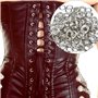 Oeillet Couture,Oeillet Inox 100 Kit de Grommets Outils à Oeillet de Rangement pour Bâche en Tissu Bricolage Craft 6 mm Ensemble