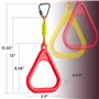 Accessoires Cateam Ninja - Anneaux de Gymnastique Triangle Multicolore Lot de 2 avec mousquetons - Triangles de Barre de Singe p