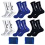 6 Paires Chaussette Antidérapante Foot Homme Femme Chaussettes de Football 40-44 Grip Socks