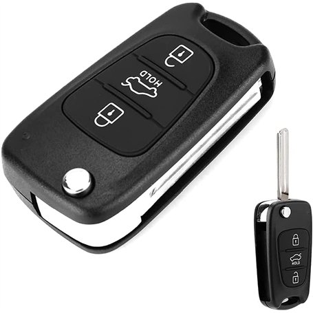 Clé de Voiture - Boutons de Remplacement pour Coque de Clé avec clé Intelligente à Trois Boutons et télécommande Compatible avec